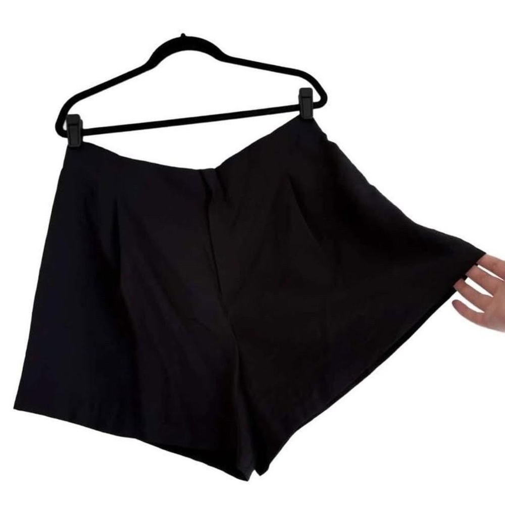 Black High-Waist Tailored Shorts Zara XL Trouser Dressy Modal Comfy High Rise